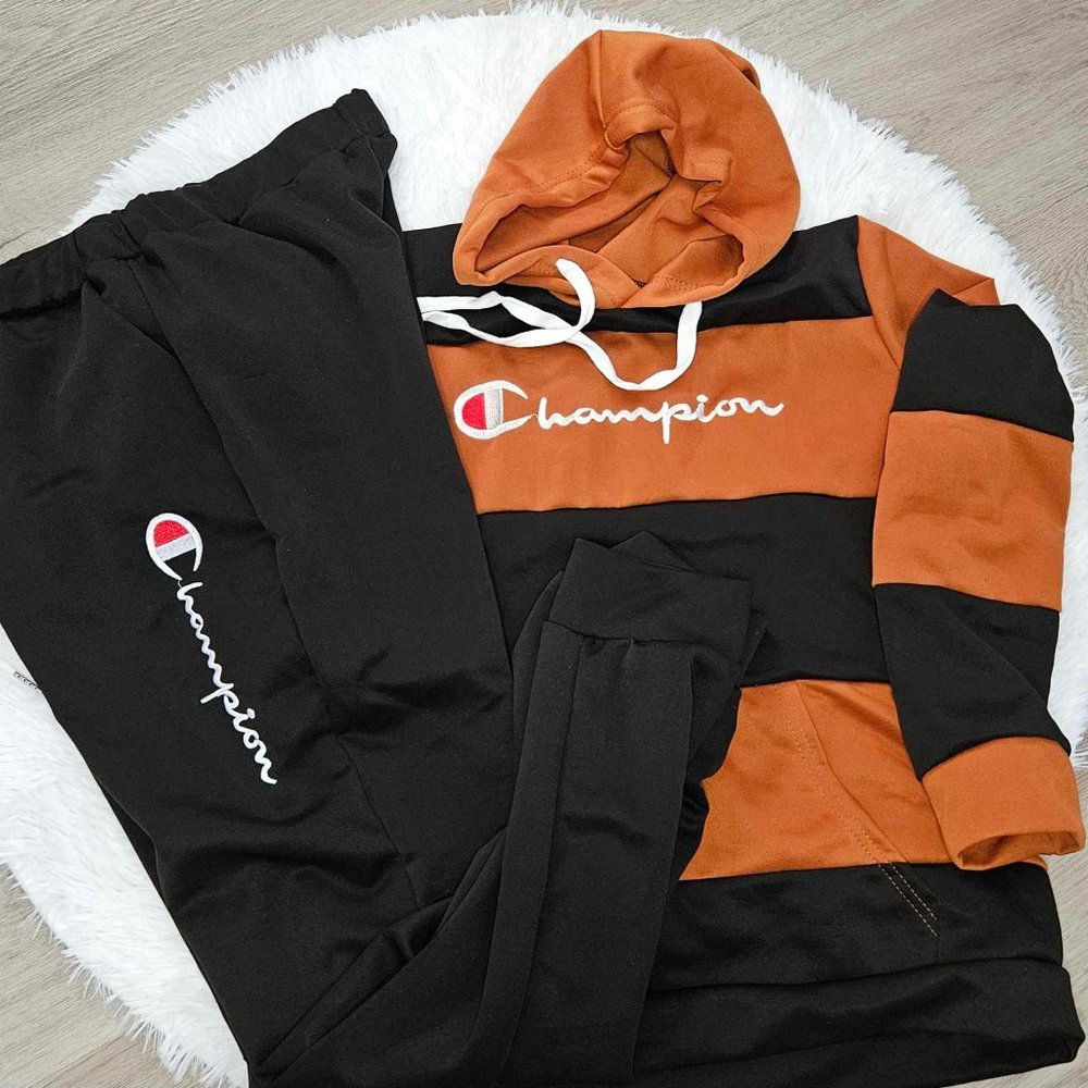 Womens Jogger set, XL, Track Suit, Brown and Black